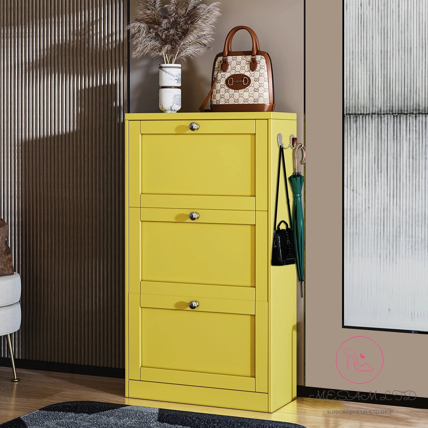 MESAM Shaker Shoe Cabinet For Hallway