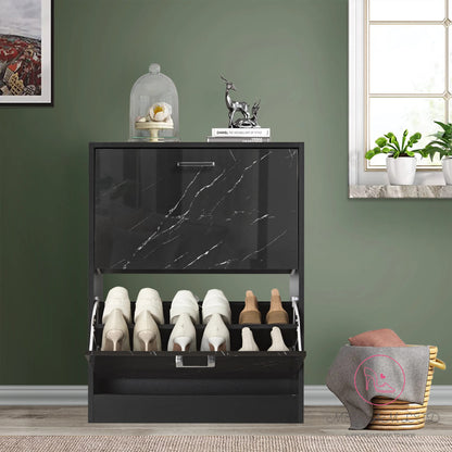MESAM 2 Door Slim Shoe Cabinet For Hallway