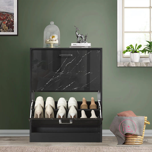 MESAM 2 Door Slim Shoe Cabinet For Hallway