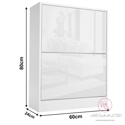 High Gloss 2 Door Shoe Cabinet