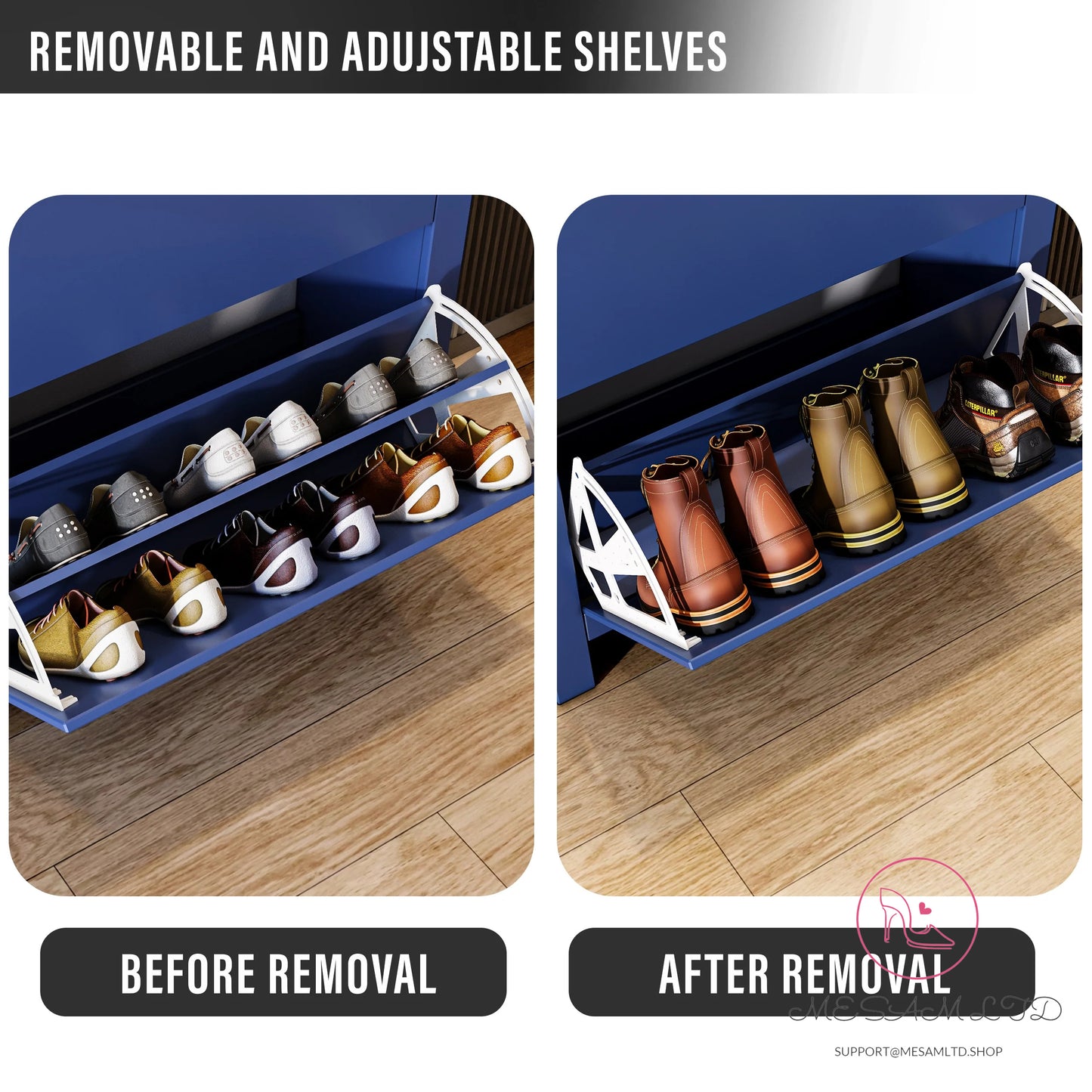 MESAM Shoe Cabinet With Drawer